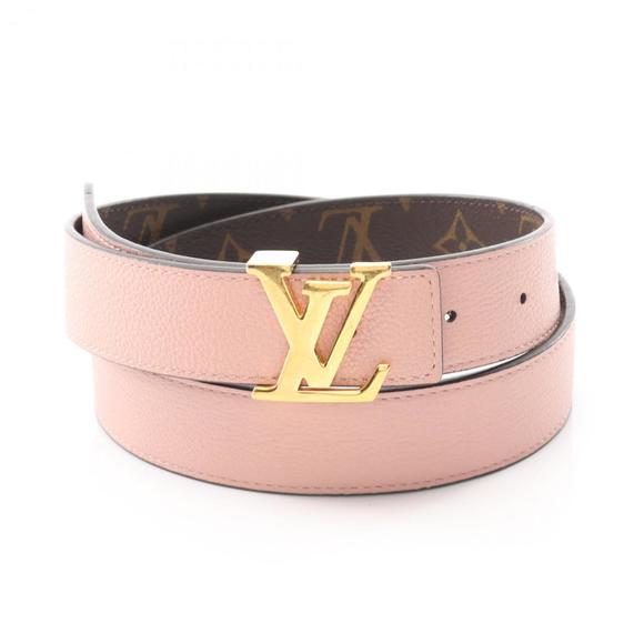 LOUIS VUITTON Brown Monogram Leather Belt - Picture 1 of 7
